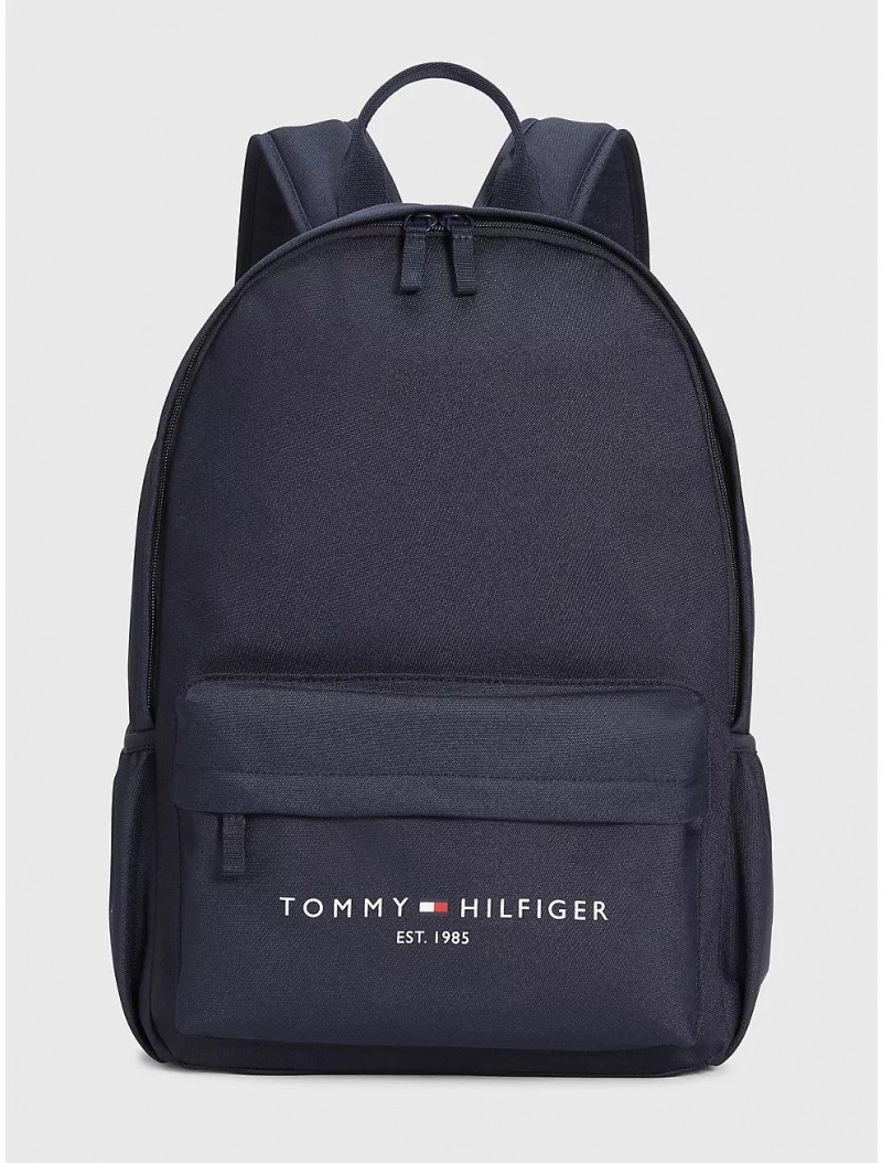 Tommy Hilfiger Tommy Logo Backpack Bags Sky Captain | 3098-NSCOR