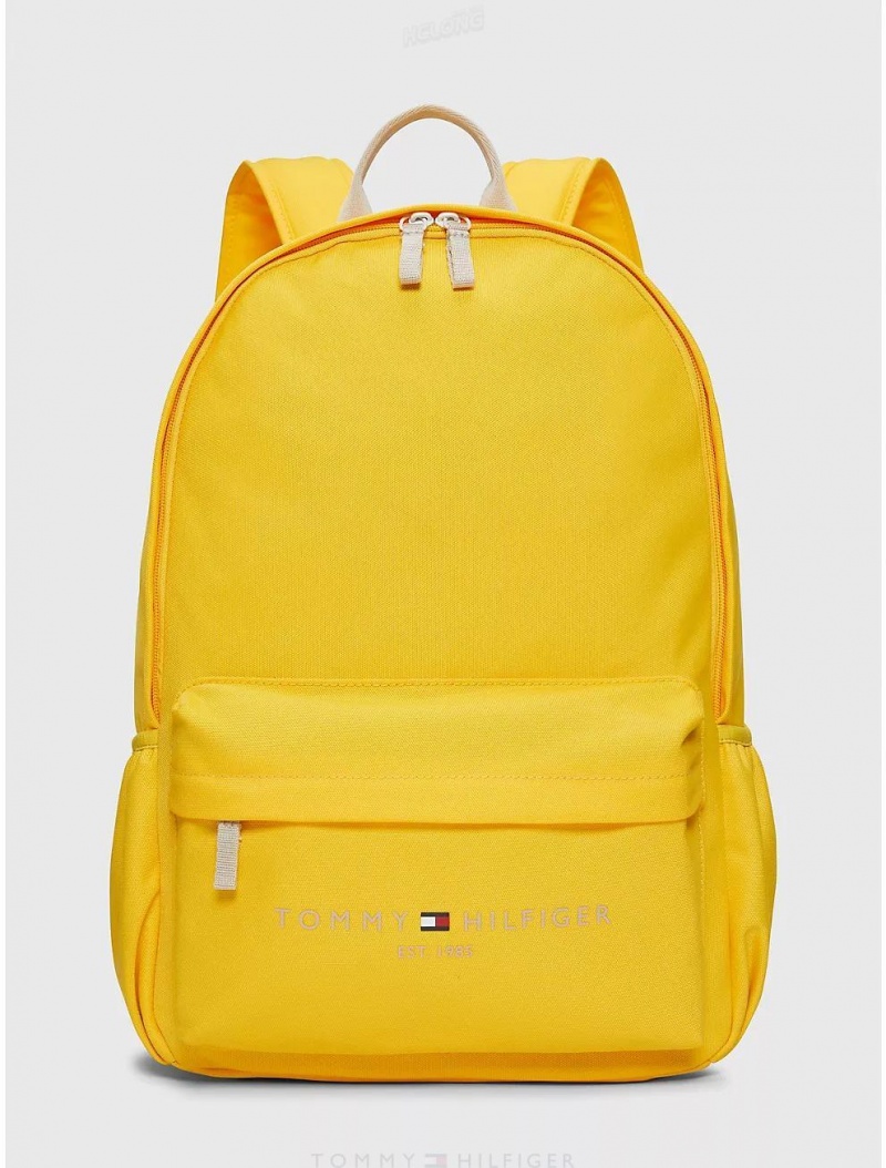 Tommy Hilfiger Tommy Logo Backpack Bags Primary Yellow | 1603-ANUKP