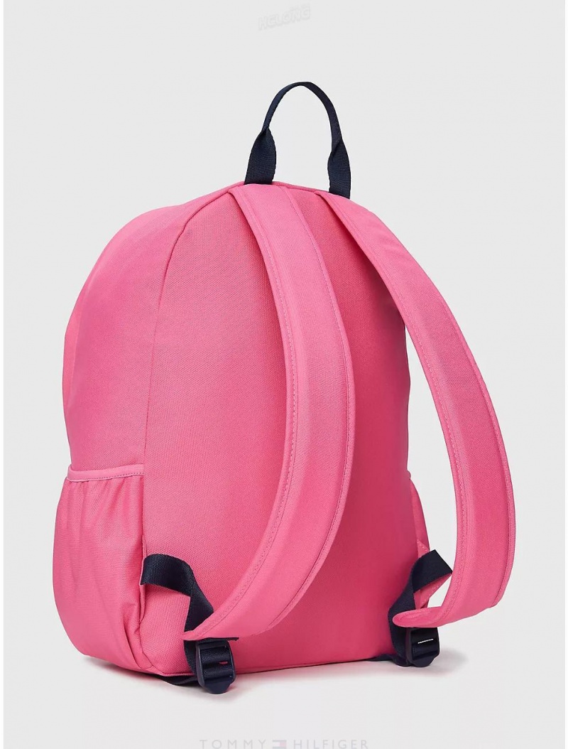 Tommy Hilfiger Tommy Logo Backpack Bags Coral Berry | 8915-ABYGO