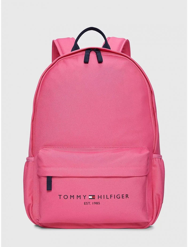 Tommy Hilfiger Tommy Logo Backpack Bags Coral Berry | 8915-ABYGO