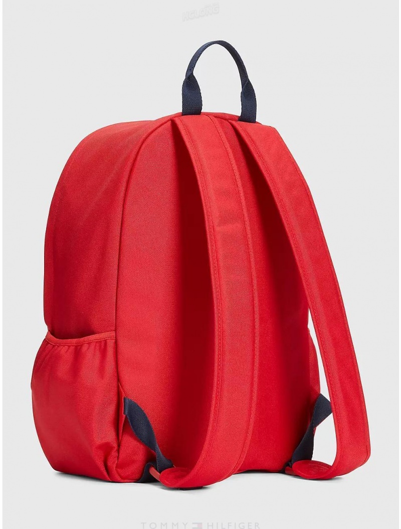 Tommy Hilfiger Tommy Logo Backpack Bags Apple Red | 2873-KXWBR