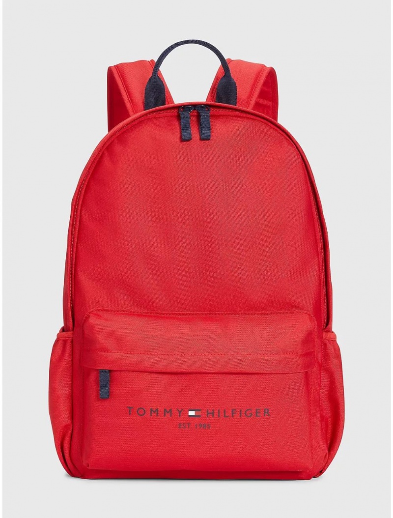 Tommy Hilfiger Tommy Logo Backpack Bags Apple Red | 5472-EQLIC