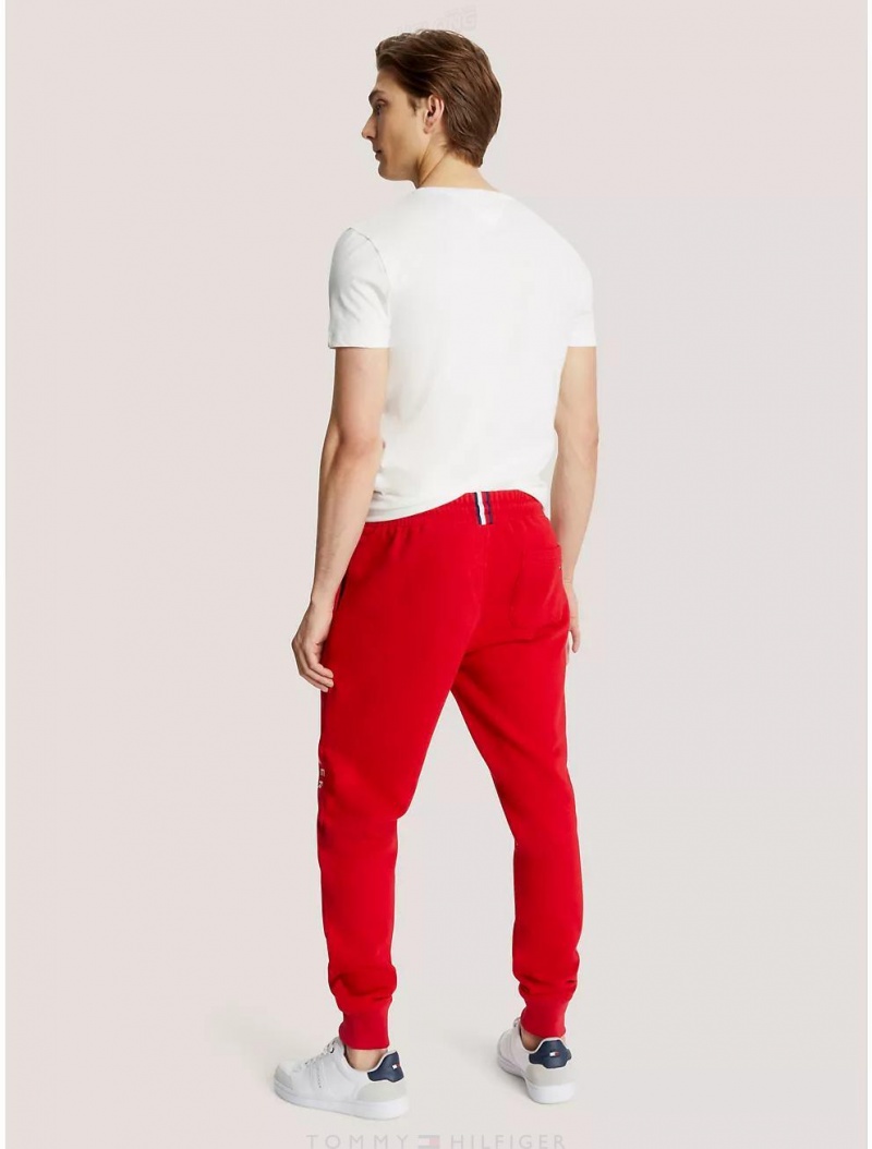 Tommy Hilfiger Tommy Logo Sweatpant Pants Primary Red | 1865-LBZDX