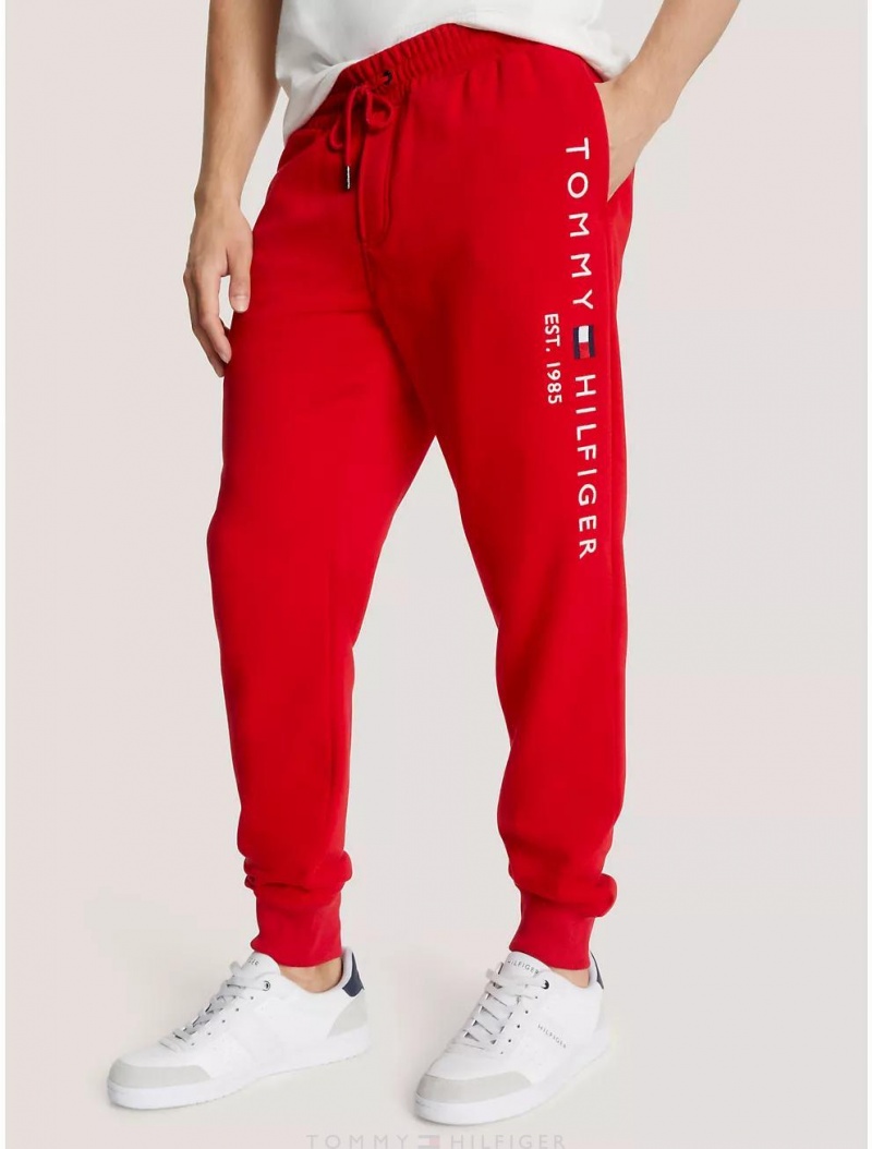 Tommy Hilfiger Tommy Logo Sweatpant Pants Primary Red | 1865-LBZDX