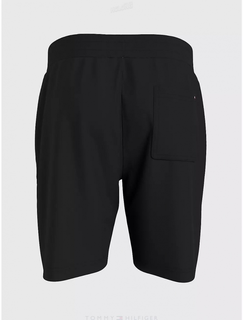 Tommy Hilfiger Tommy Logo Sweatshort Shorts Black | 7240-BYVKG