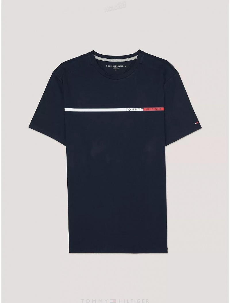 Tommy Hilfiger Tommy Stripe T-Shirt Tops Desert Sky | 0958-RWASO