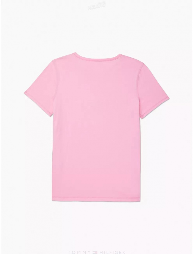 Tommy Hilfiger Tommy T-Shirt Tops Madelaine Rose | 4083-CIFEV