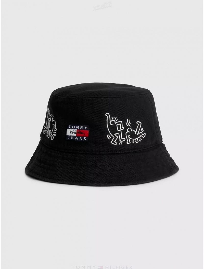 Tommy Hilfiger Tommy x Keith Haring Bucket Hat Hats Black | 8792-YXBLC