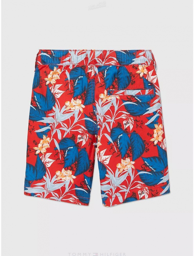 Tommy Hilfiger Tropics Pull-On Short Bottoms Blush Red | 1087-ACZRB