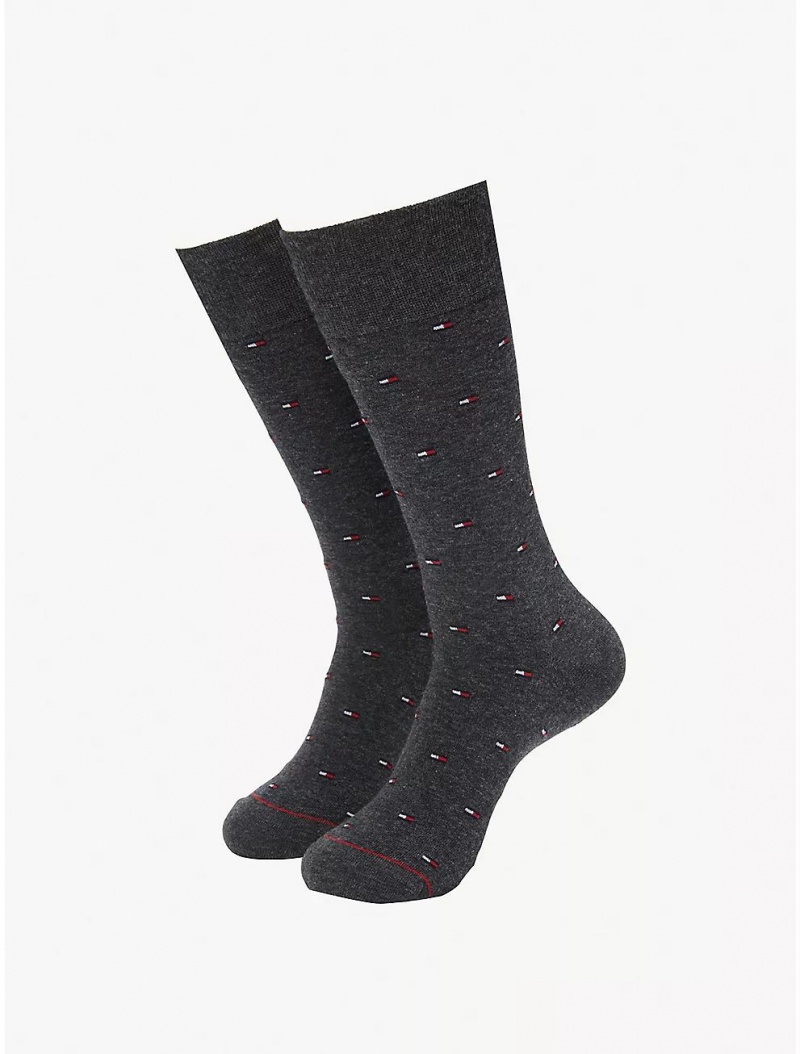 Tommy Hilfiger Trouser Sock 2-Pack Socks Charcoal Grey Heather | 6319-EYQRX