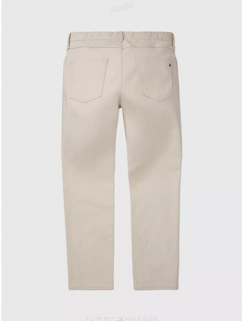 Tommy Hilfiger Twill Stretch Pant Bottoms Perfect Honey | 2490-EDZAN