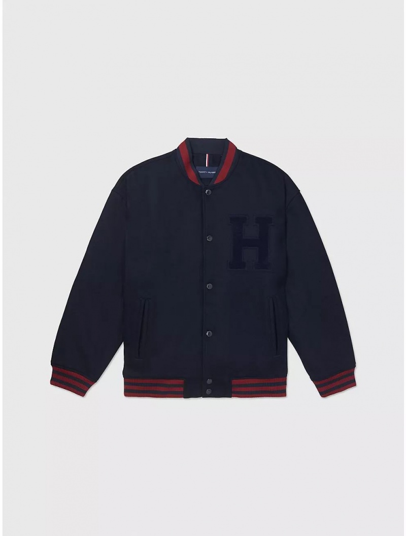 Tommy Hilfiger Varsity Jacket Jackets + Coats Desert Sky | 1068-PNRCI