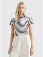 Breton Stripe White/ Desert Sky